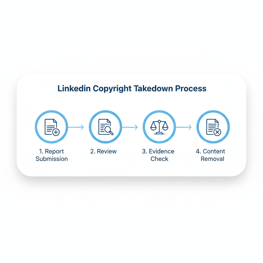 LinkedIn ban service evidence requirements checklist for DMCA trademark and impersonation cases