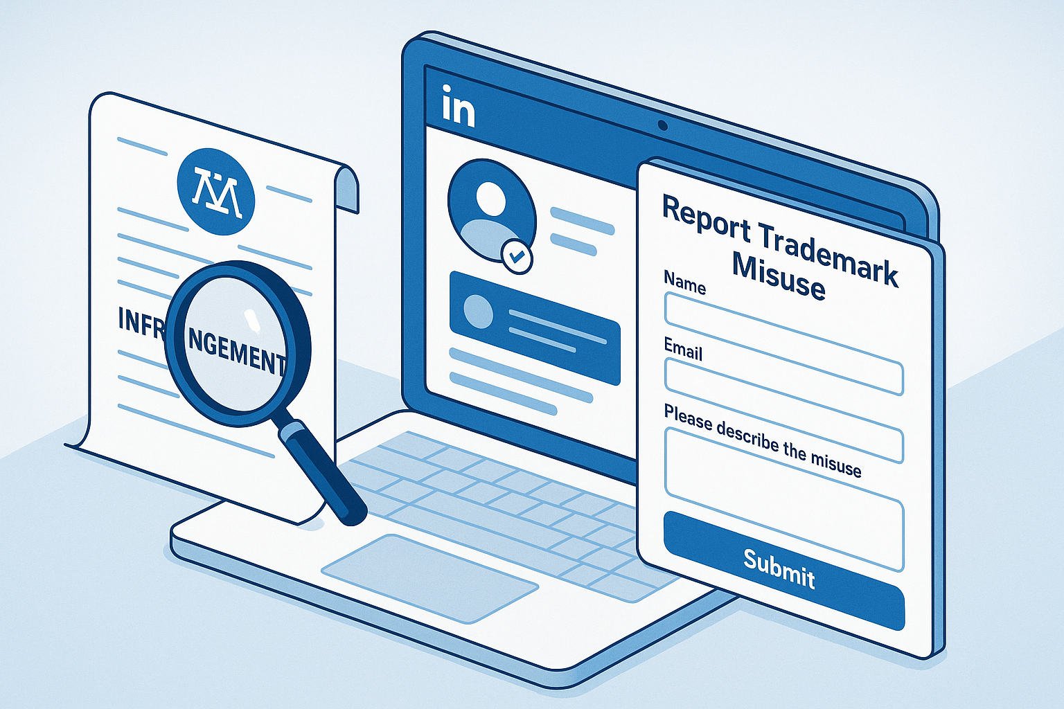 LinkedIn impersonation removal evidence package showing fake vs real profile comparison