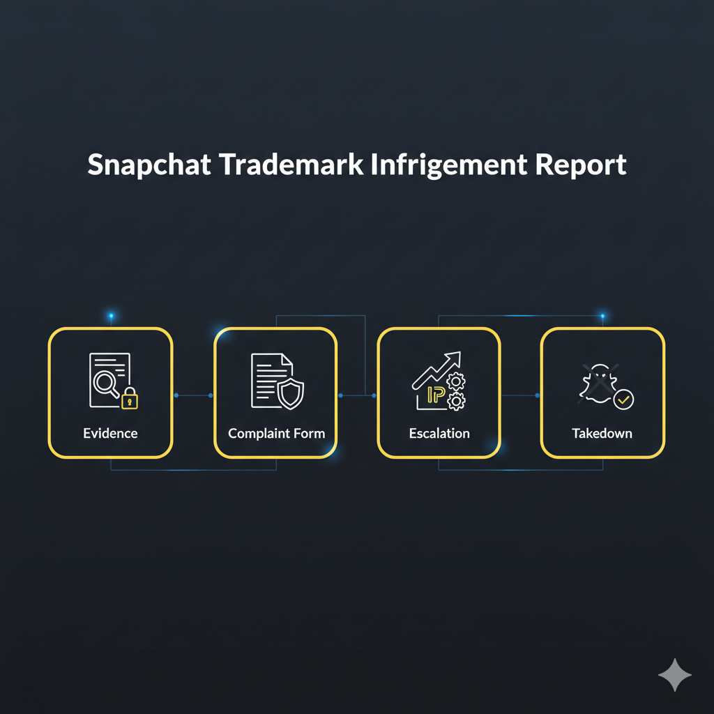Professional Snapchat account enforcement process with evidence-based reporting