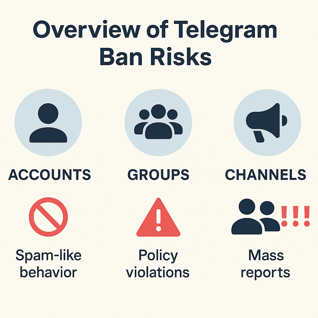 Overview of Telegram policy violations that qualify for ban enforcement ranked by success rate