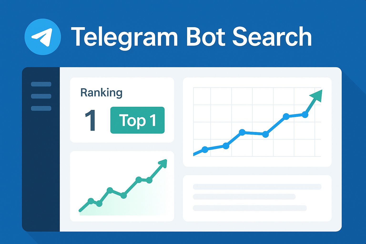 Telegram bot ranking service showing bot search position improvements