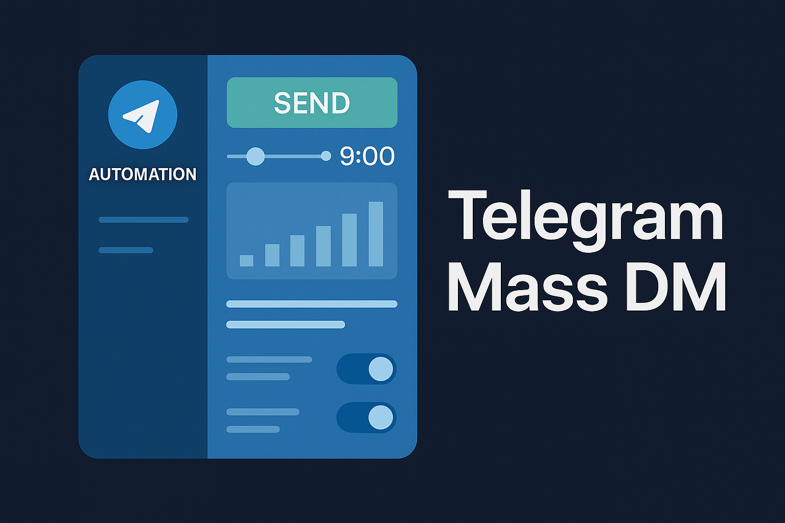 Telegram bulk message targeting filters showing active user extraction from competitor groups