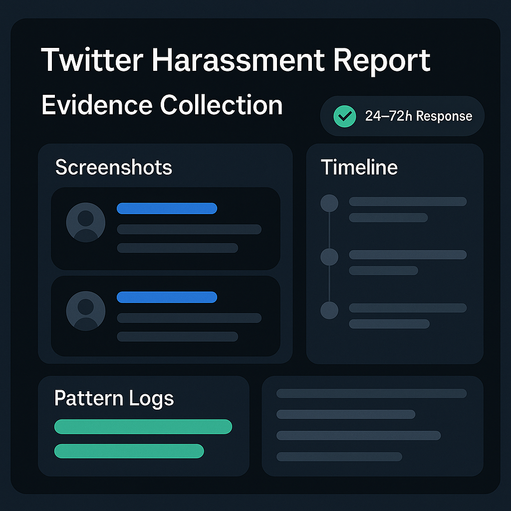 Cross-platform enforcement diagram showing mass report services across X, Instagram, TikTok, YouTube, and Telegram
